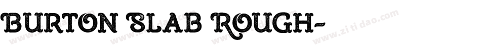 Burton Slab Rough字体转换